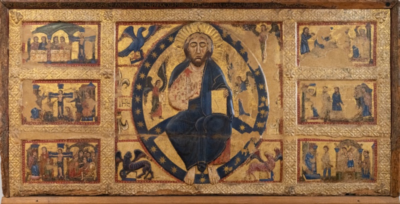 The Savior Blessing and Stories of the True Cross